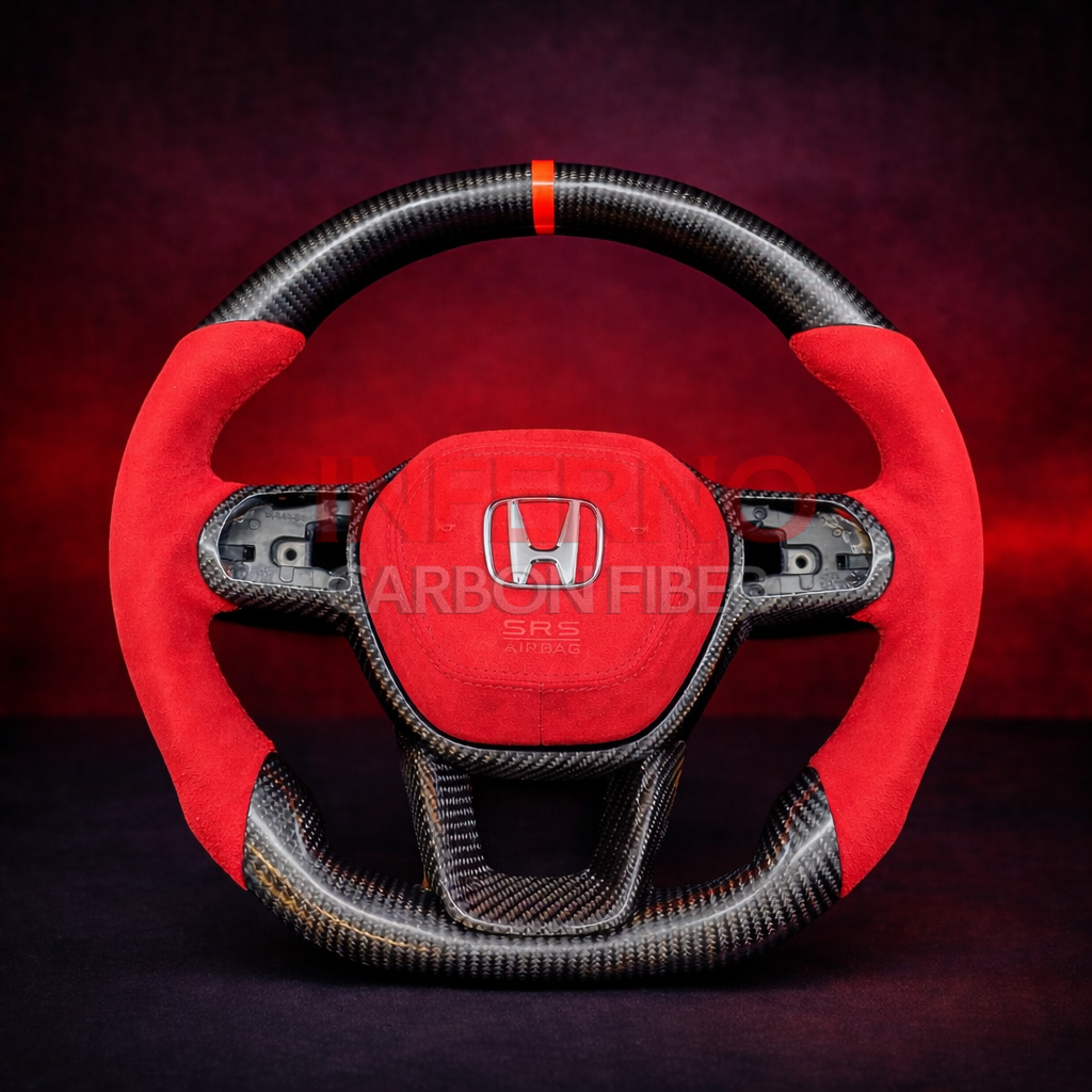 Custom Honda Civic 2022+ Carbon Fiber Steering Wheel || Made to Order