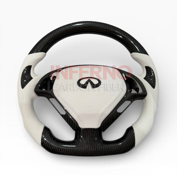 G37 Panda Carbon Fiber Steering Wheel