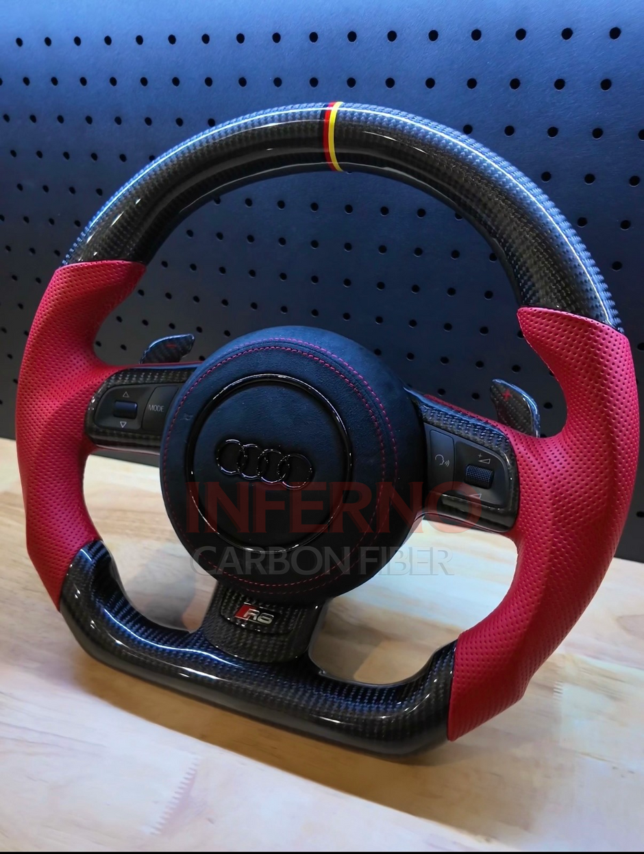 Custom Audi R8/TT 2006-2015 Carbon Fiber Steering Wheel || Made to Order