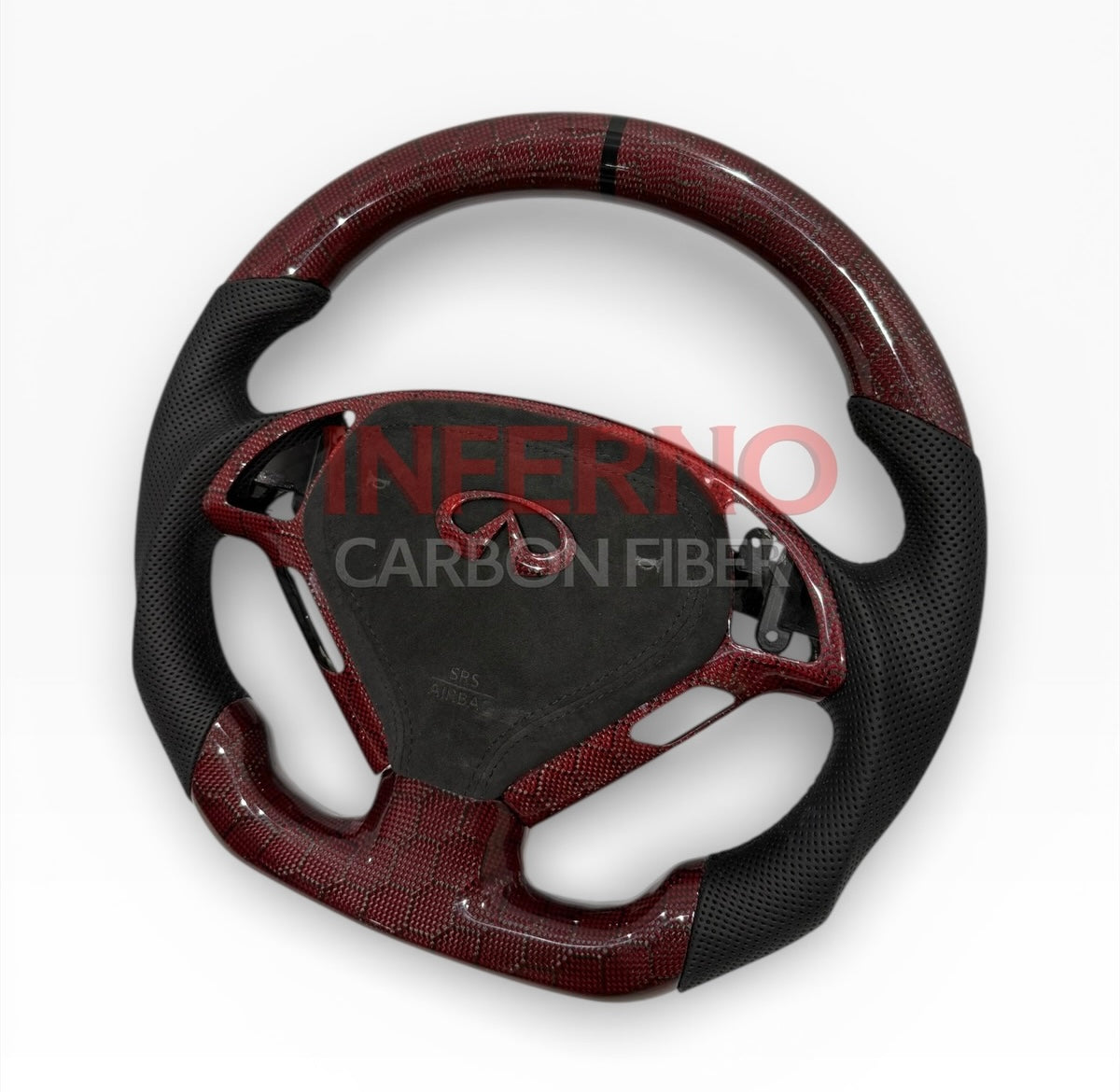 G37 Snakeskin Honeycomb Carbon Fiber Steering Wheel