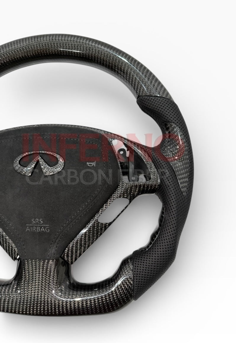 G37 Deluxe Carbon Fiber Steering Wheel