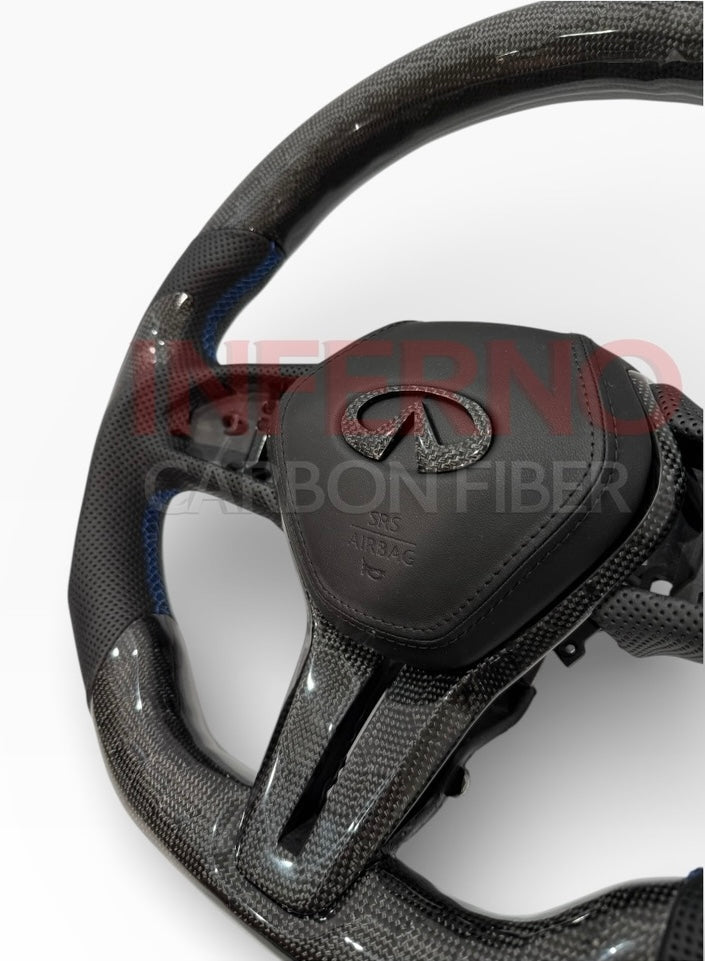 Q60/Q50 Blackout Carbon Fiber Steering Wheel 2018-2024