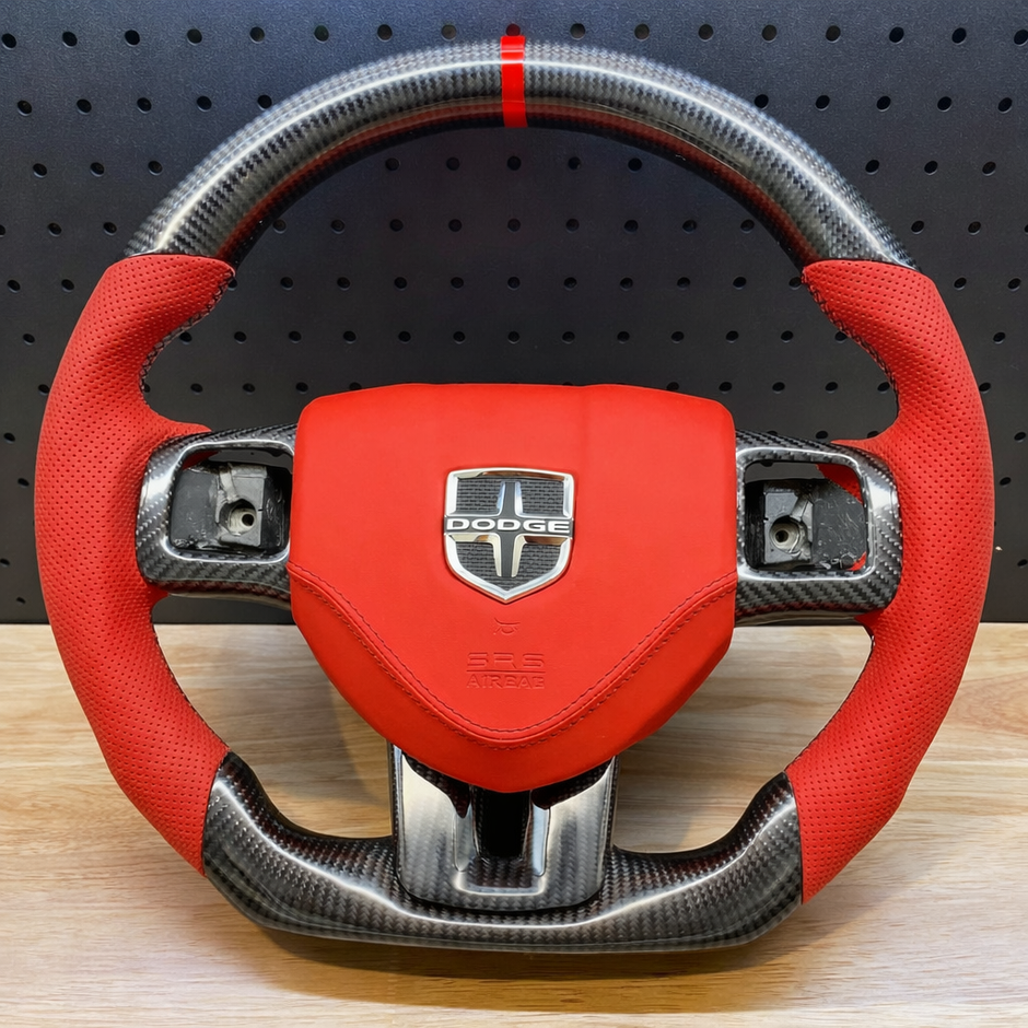 Custom Dodge Challenger/Charger/Durango  2011-2014 Carbon Fiber Steering Wheel || Made to Order