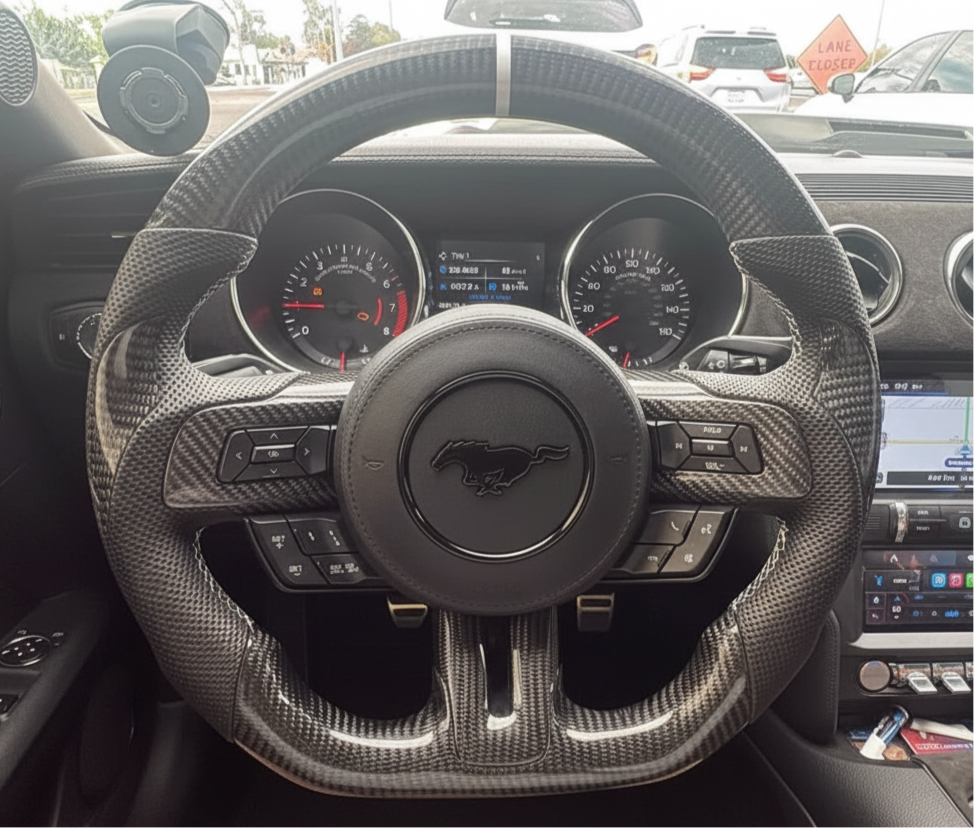Custom Ford Mustang 2015-2023 S550 Carbon Fiber Steering Wheel || Made to Order