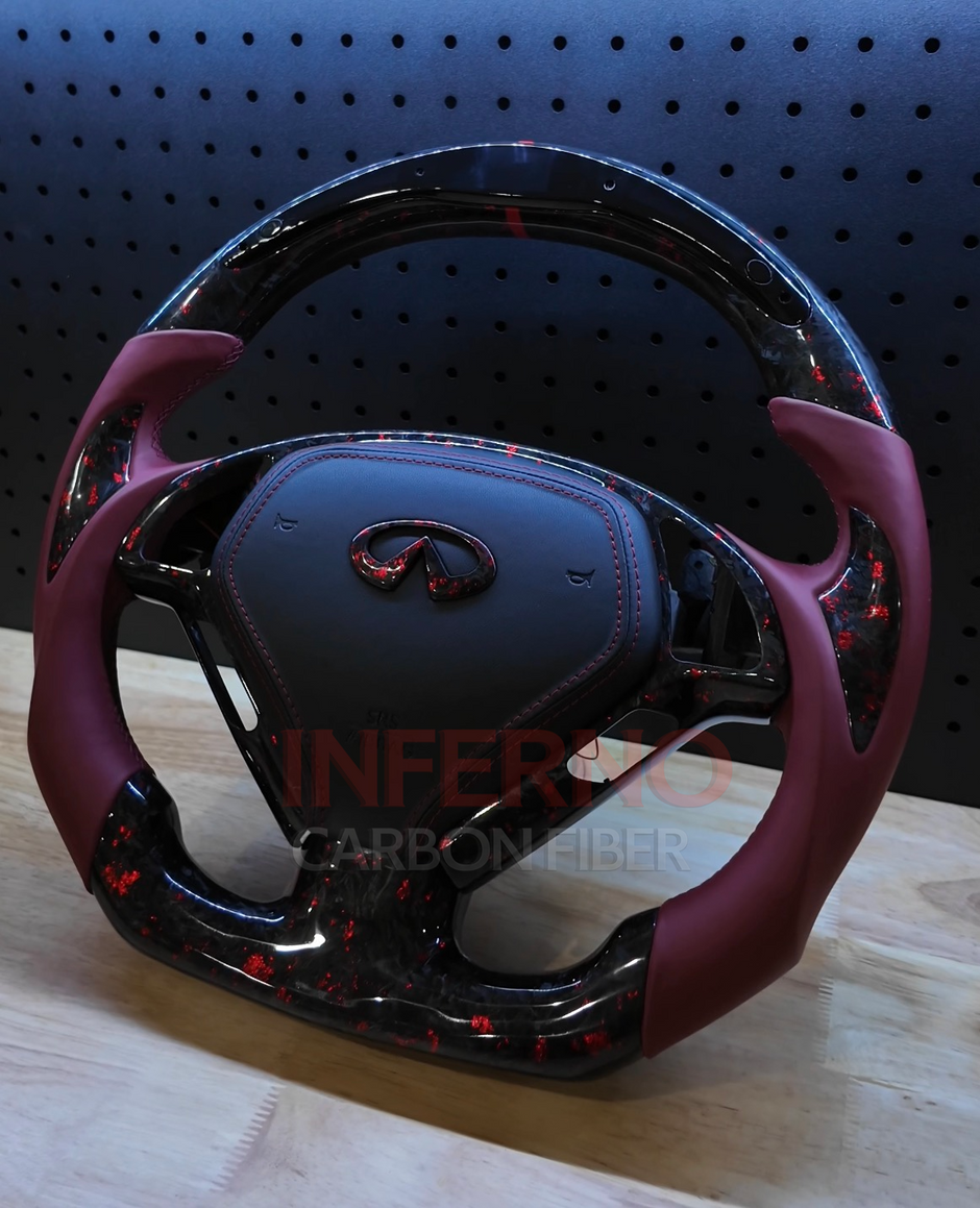 Custom Infiniti G37 Carbon Fiber Steering Wheel || Made to Order