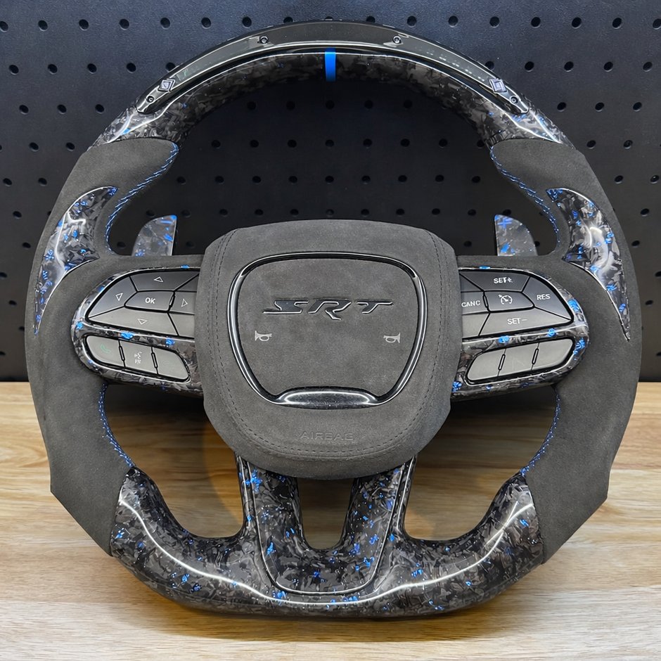 Custom Dodge Challenger/Charger/Durango/Trackhawk/Jeep SRT  2015-2023 Carbon Fiber Steering Wheel || Made to Order