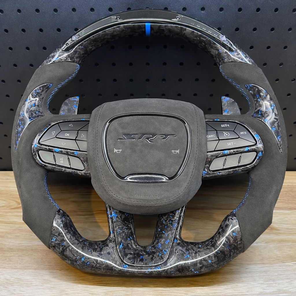 Custom Dodge Challenger/Charger/Durango/Trackhawk/Jeep SRT  2015-2023 Carbon Fiber Steering Wheel || Made to Order