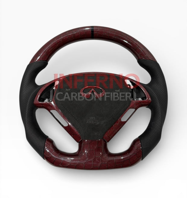 G37 Snakeskin Honeycomb Carbon Fiber Steering Wheel