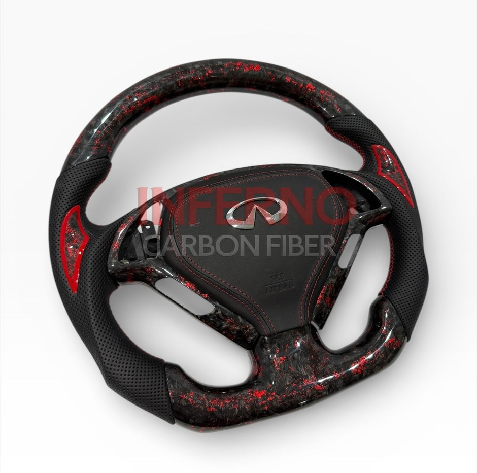 G37 Inferno-Forged Carbon Fiber Steering Wheel