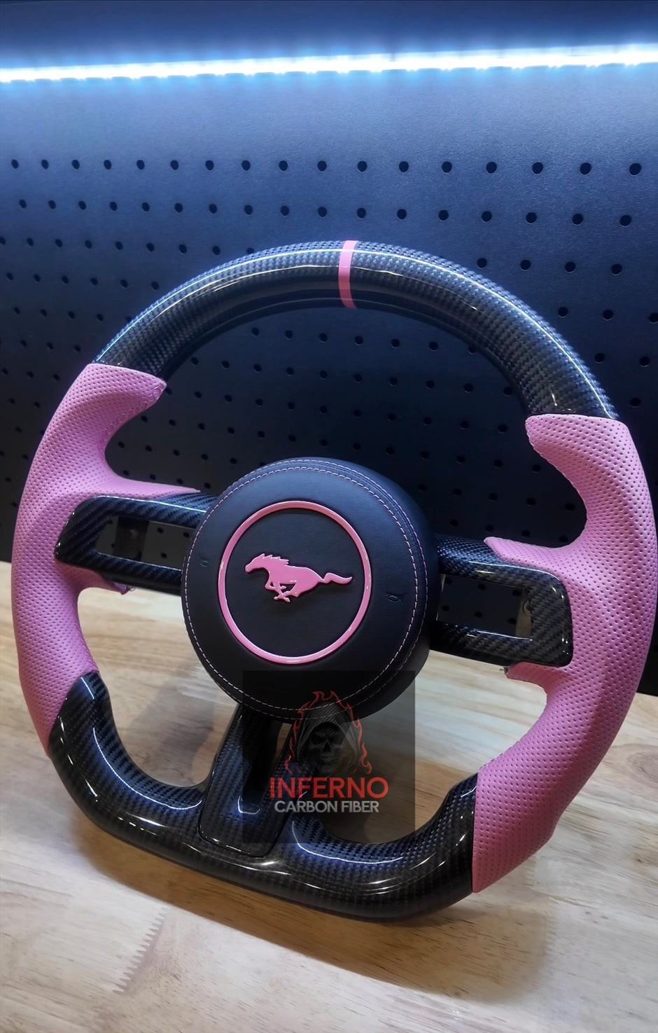 Custom Ford Mustang 2015-2023 S550 Carbon Fiber Steering Wheel || Made to Order