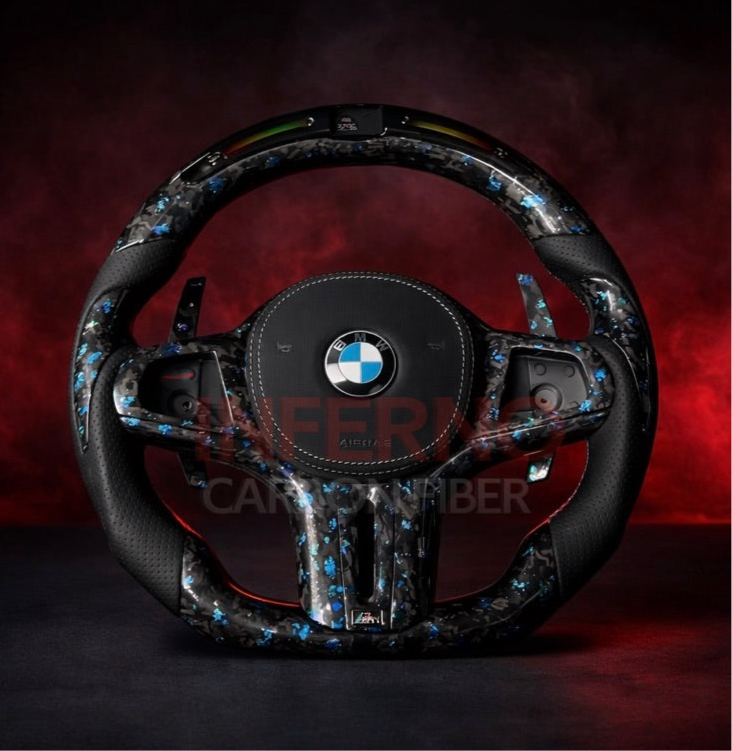 Custom BMW 2018-2023 F9X M5/M8 Carbon Fiber Steering Wheel || Made to Order