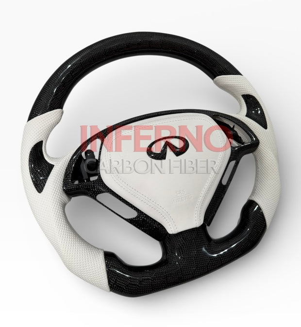 G37 Panda Honeycomb Carbon Fiber Steering Wheel