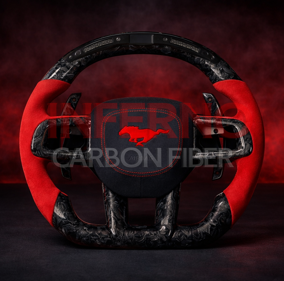 Custom Ford Mustang S650 Carbon Fiber Steering Wheel || Made to Order