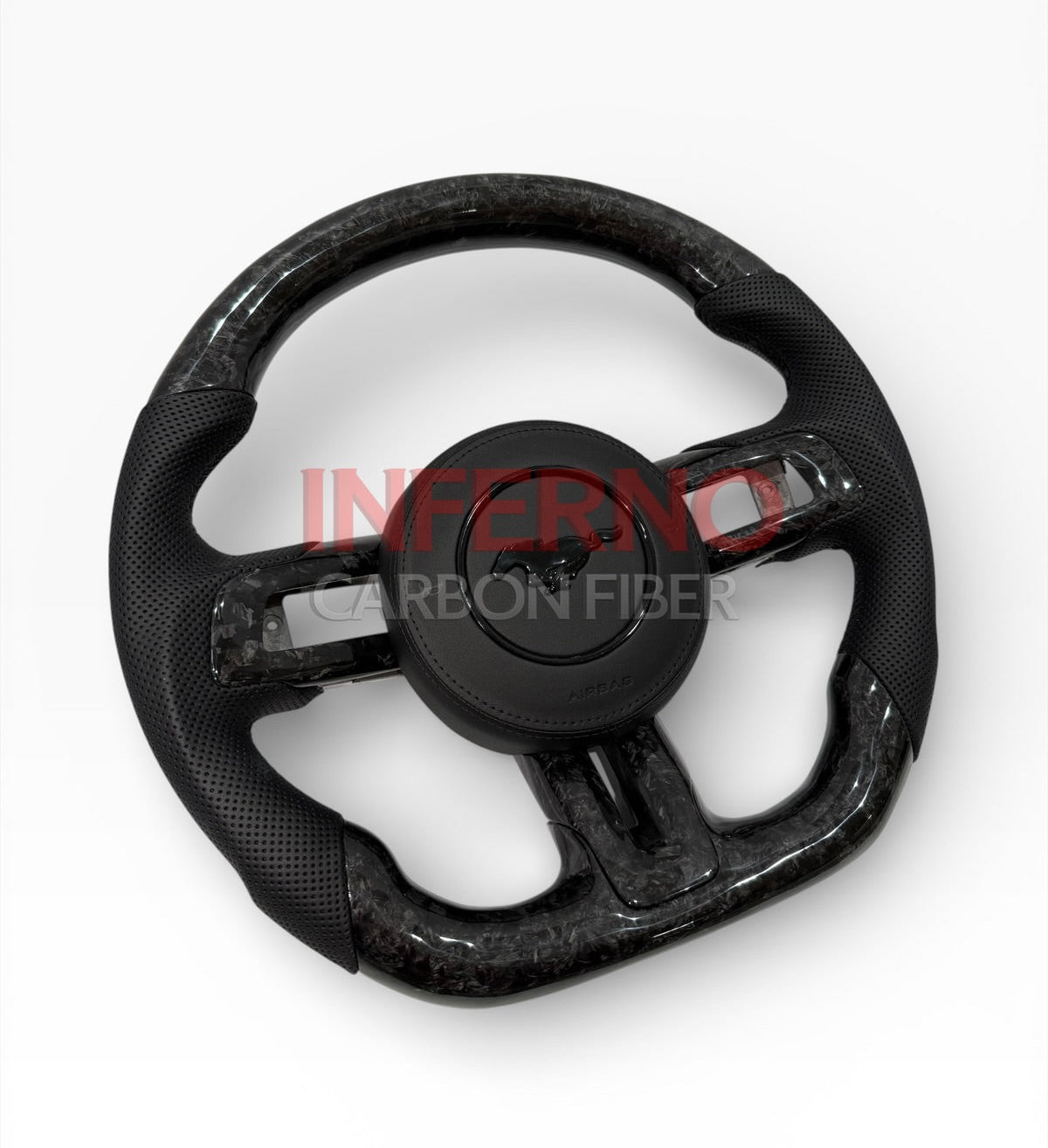 Mustang Blackout Forged Carbon Fiber Steering Wheel