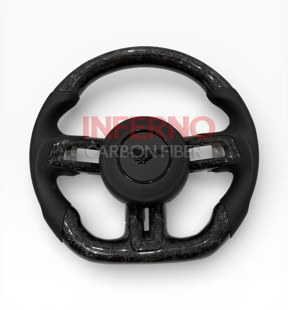 Mustang Blackout Forged Carbon Fiber Steering Wheel