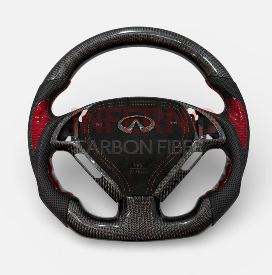G37 Torchbearer Carbon Fiber Steering Wheel