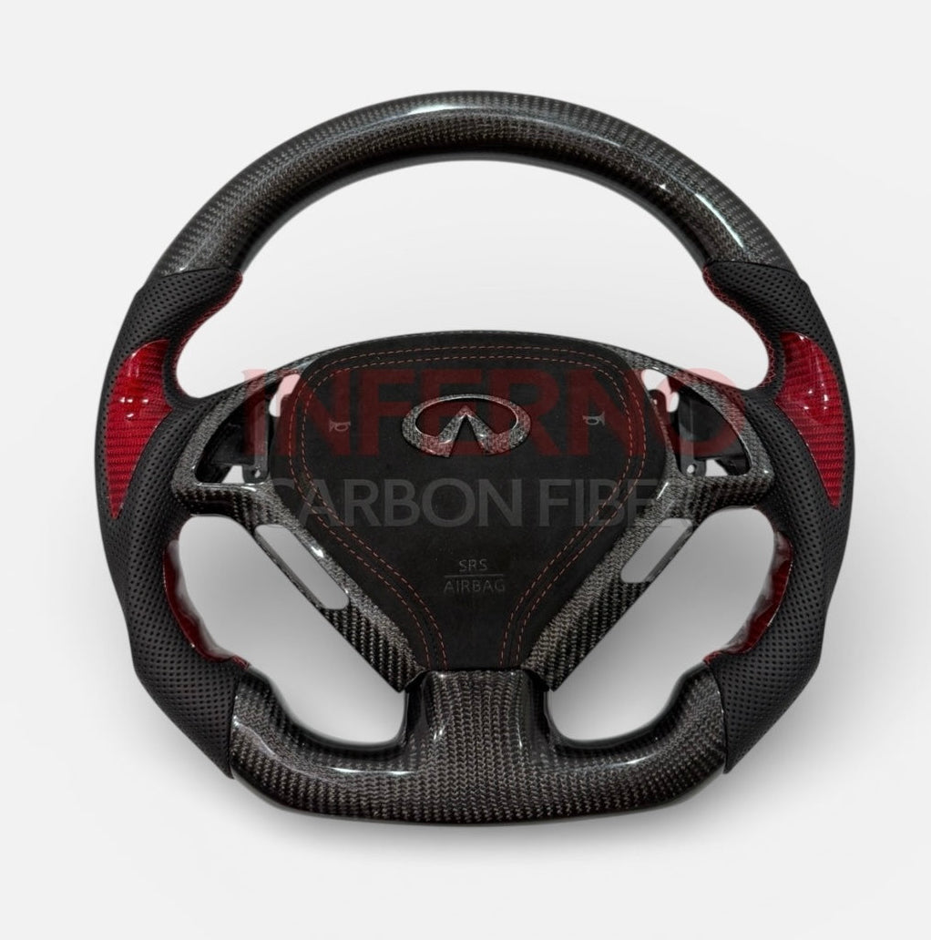 G37 Torchbearer Carbon Fiber Steering Wheel
