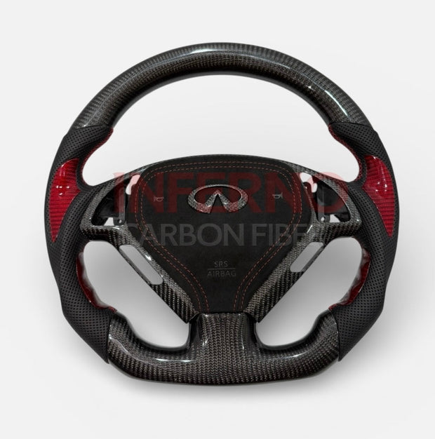 G37 Torchbearer Carbon Fiber Steering Wheel