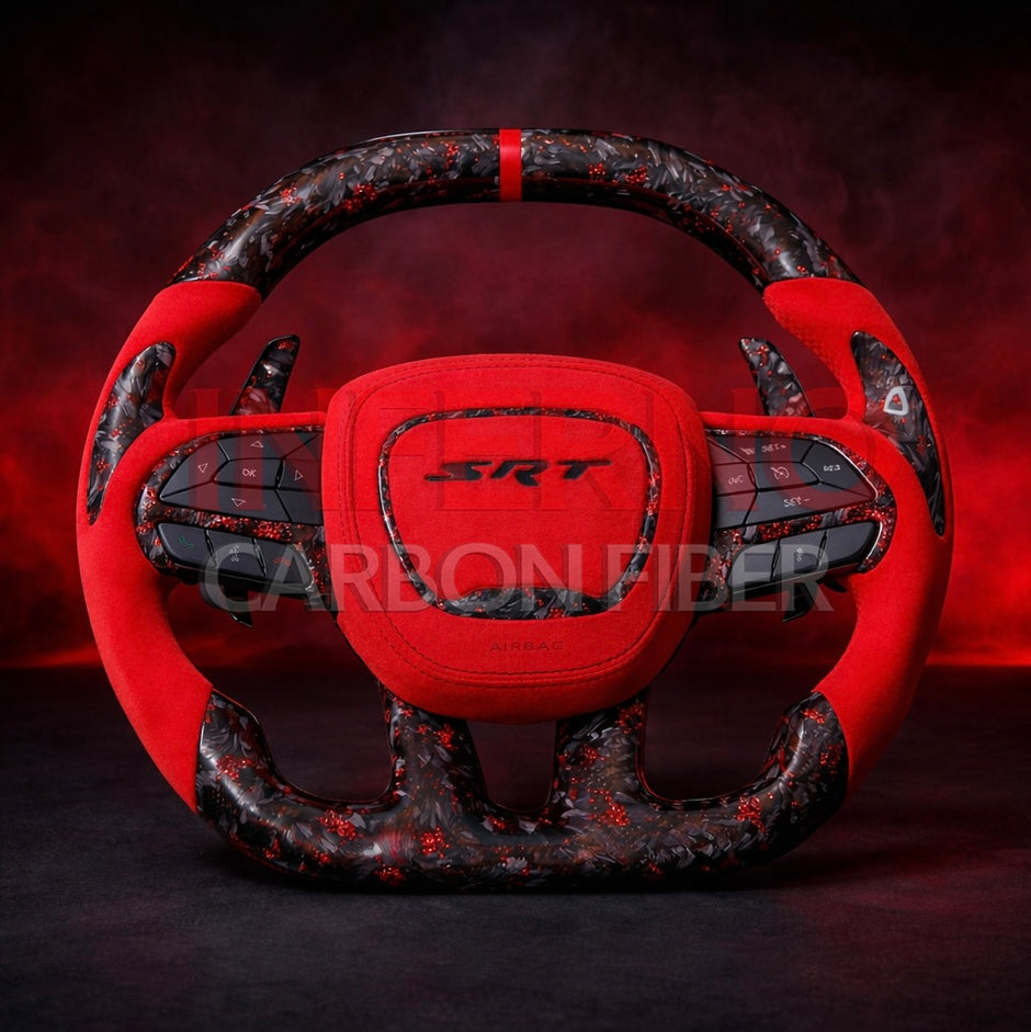 2015-2023 Dodge Challenger/Charger/Durango/Trackhawk/Jeep SRT Carbon Fiber Steering Wheel || Made to Order