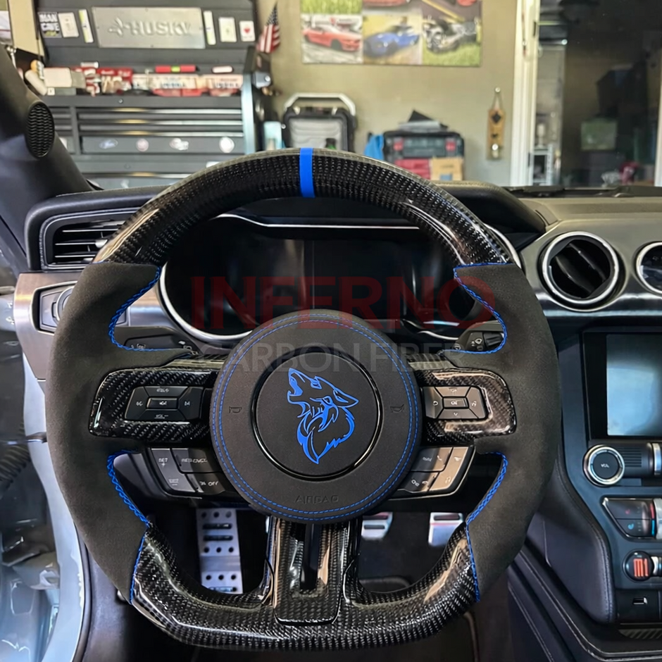 Custom Ford Mustang 2015-2023 S550 Carbon Fiber Steering Wheel || Made to Order