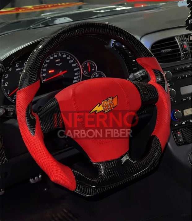 Custom Corvette C6 Carbon Fiber Steering Wheel || Made to Order
