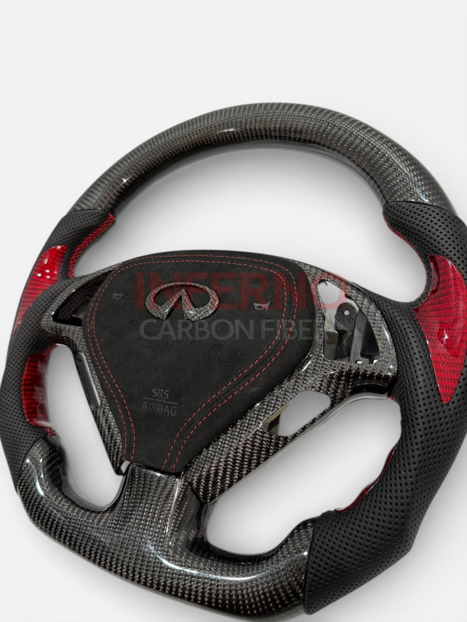 G37 Torchbearer Carbon Fiber Steering Wheel