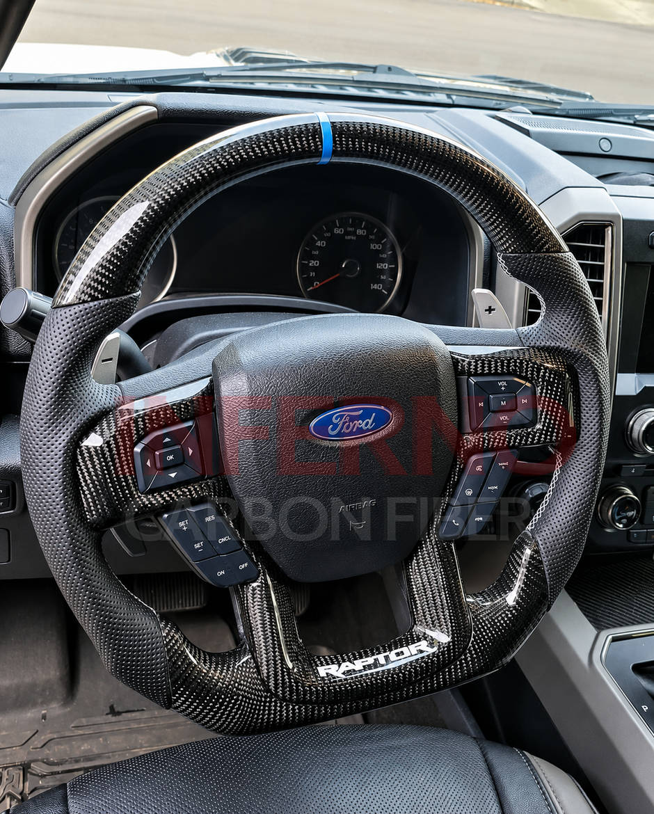 Custom Ford 2015-2020 F150 Carbon Fiber Steering Wheel || Made to Order