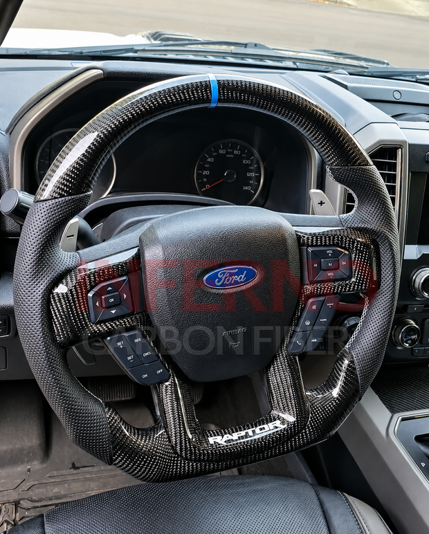 Custom Ford 2015-2020 F150 Carbon Fiber Steering Wheel || Made to Order