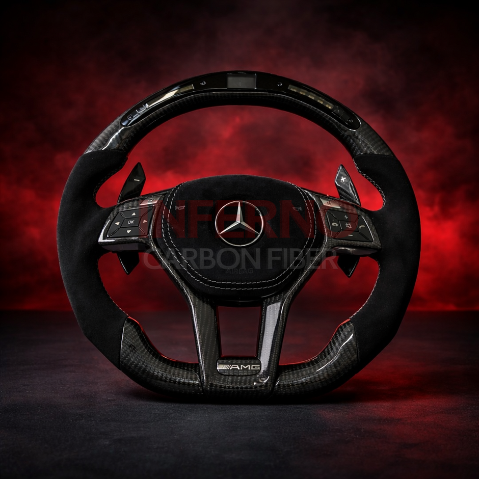 Custom Mercedes C-Class 2013-2018 Carbon Fiber Steering Wheel || Made to Order