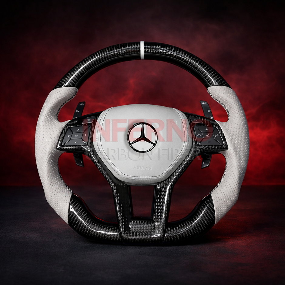 Custom Mercedes C-Class 2013-2018 Carbon Fiber Steering Wheel || Made to Order