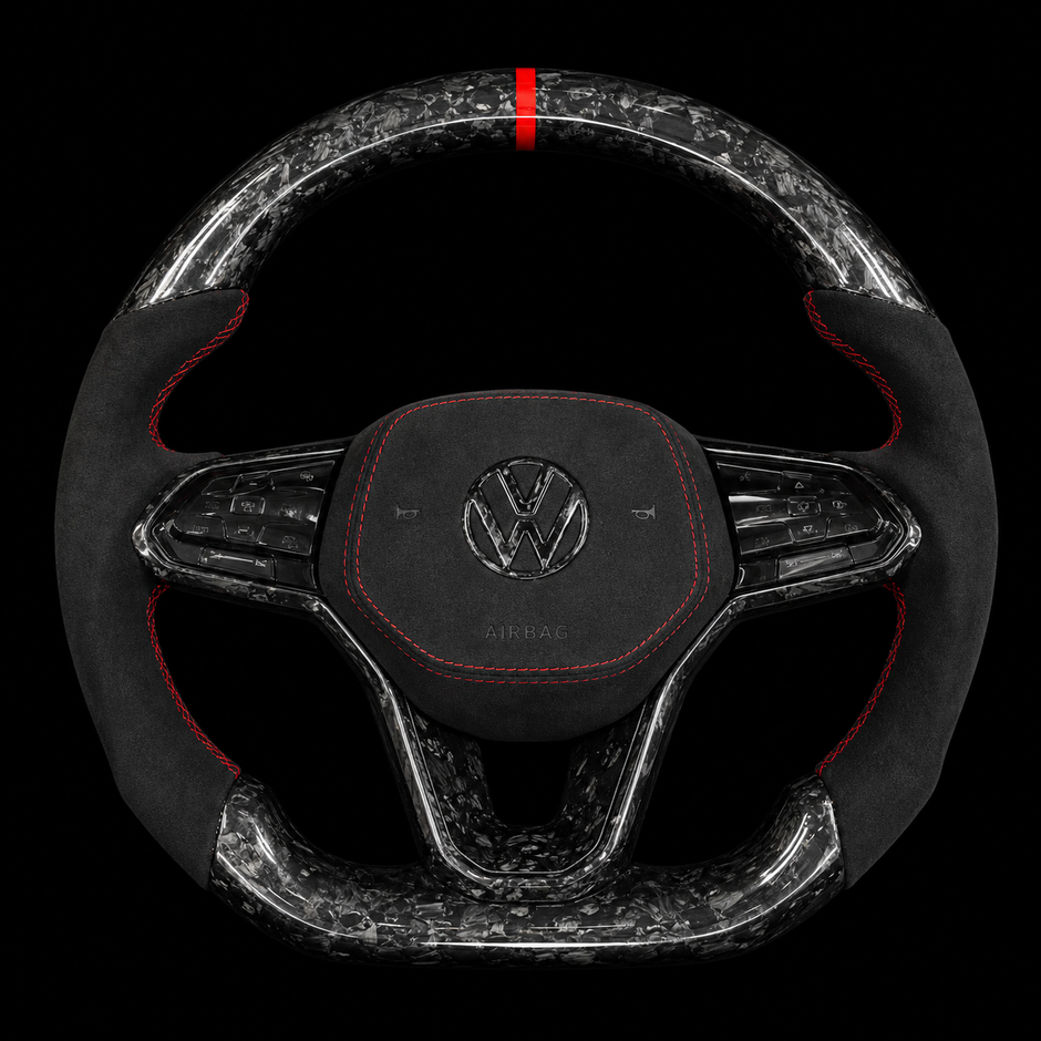 Rakesh’s 2025 Volkswagen Jetta Forged Carbon Fiber Steering Wheel || Made to Order (3-5 weeks)