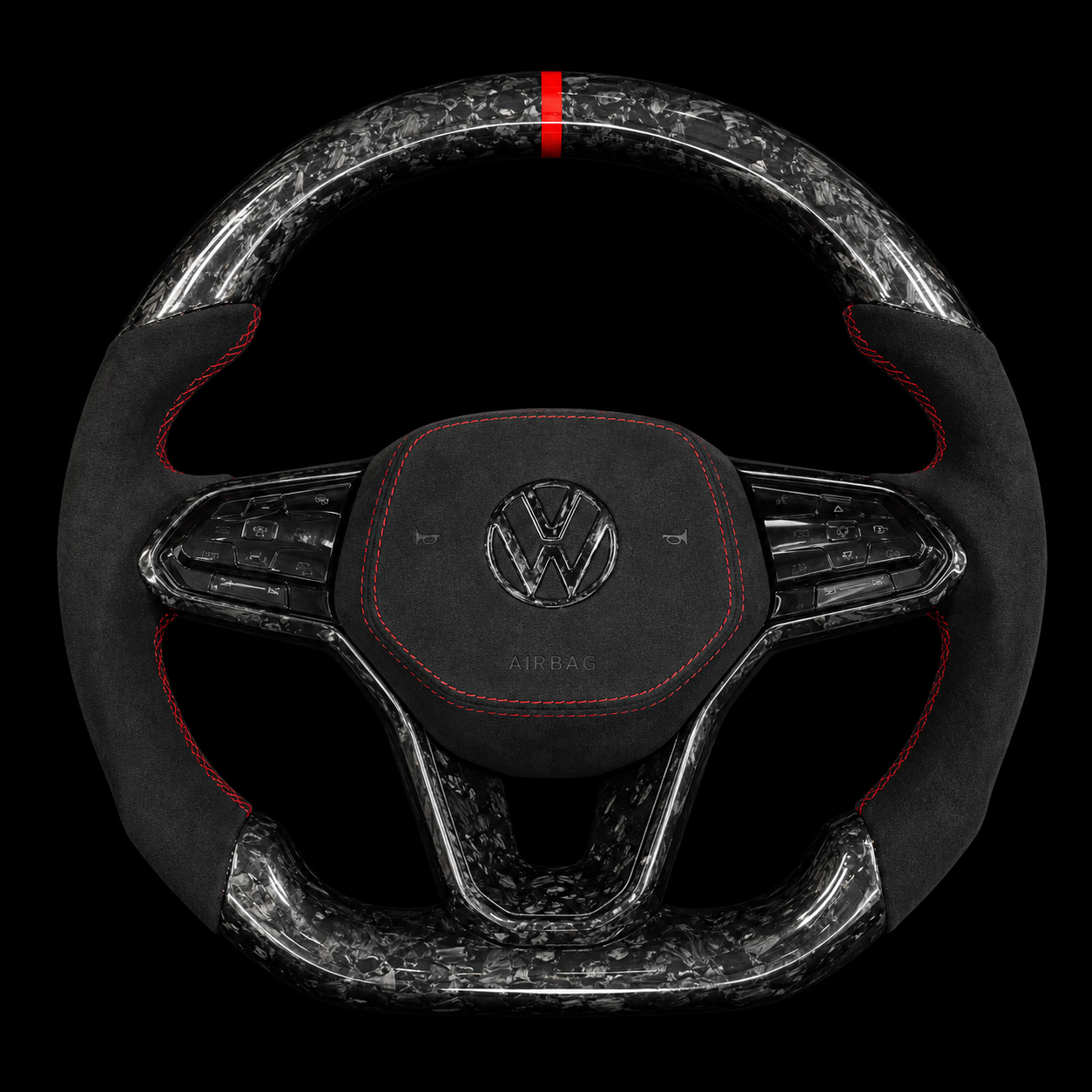 Rakesh’s 2025 Volkswagen Jetta Forged Carbon Fiber Steering Wheel || Made to Order (3-5 weeks)