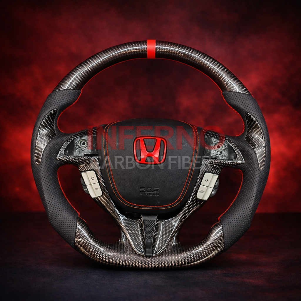 Custom Honda Accord 2008-2012 Carbon Fiber Steering Wheel || Made to Order