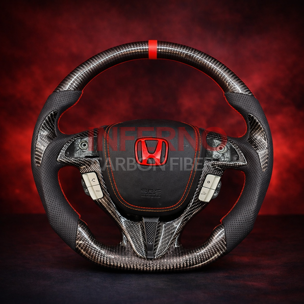 Custom Honda Accord 2008-2012 Carbon Fiber Steering Wheel || Made to Order
