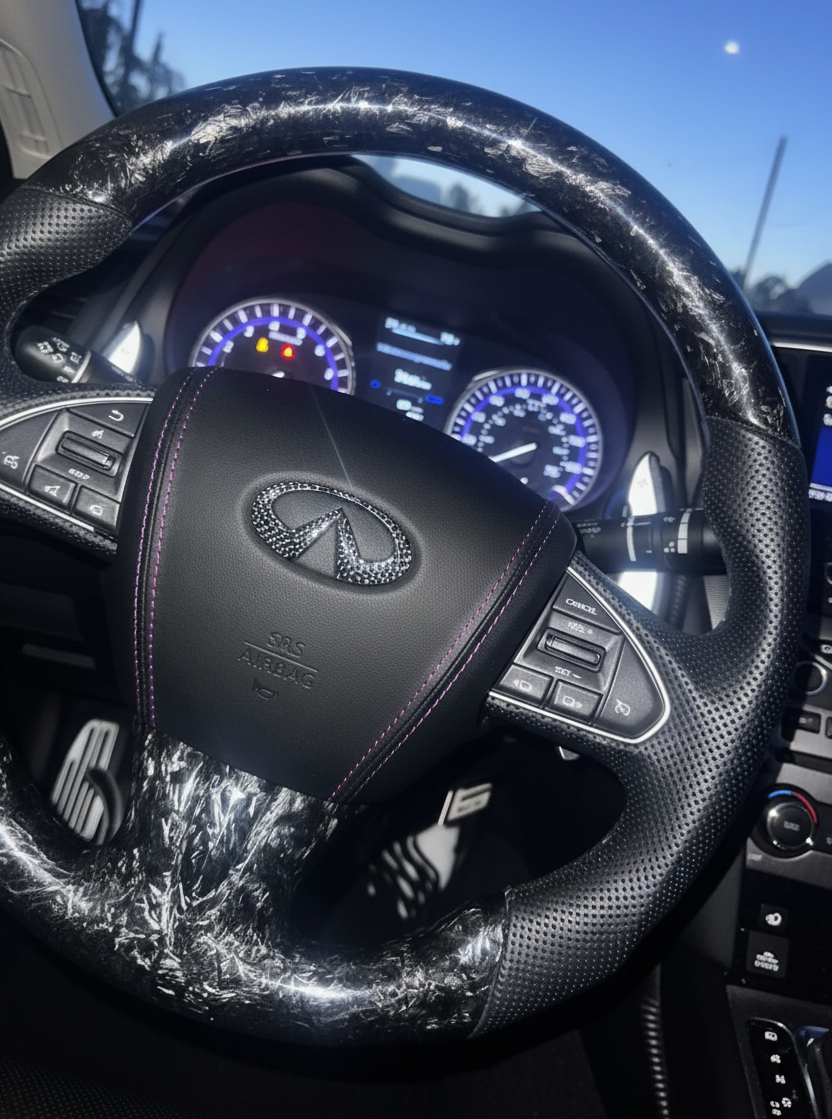 Custom Infiniti Q50 2014-2017 Carbon Fiber Steering Wheel || Made to Order