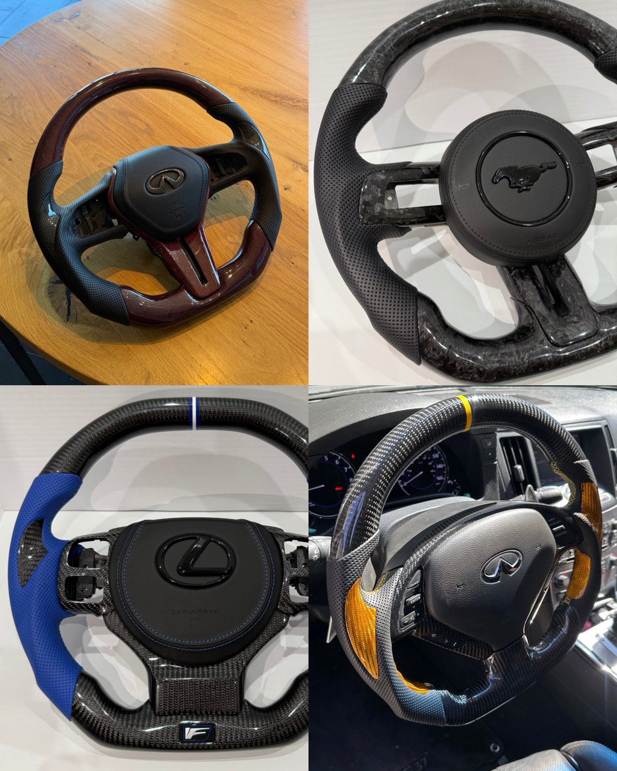 Custom Carbon Fiber Steering Wheels