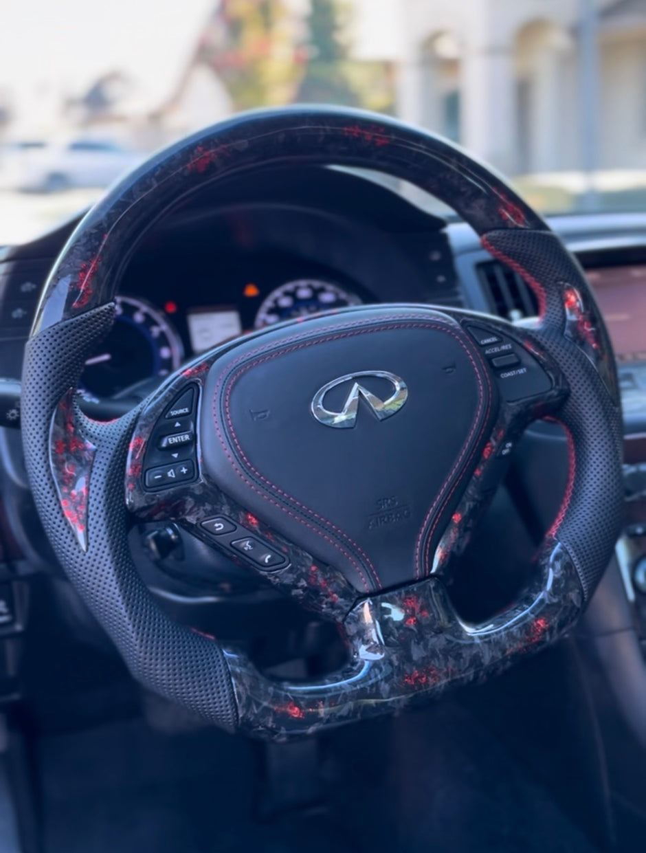 Custom Infiniti G37 Carbon Fiber Steering Wheel || Made to Order