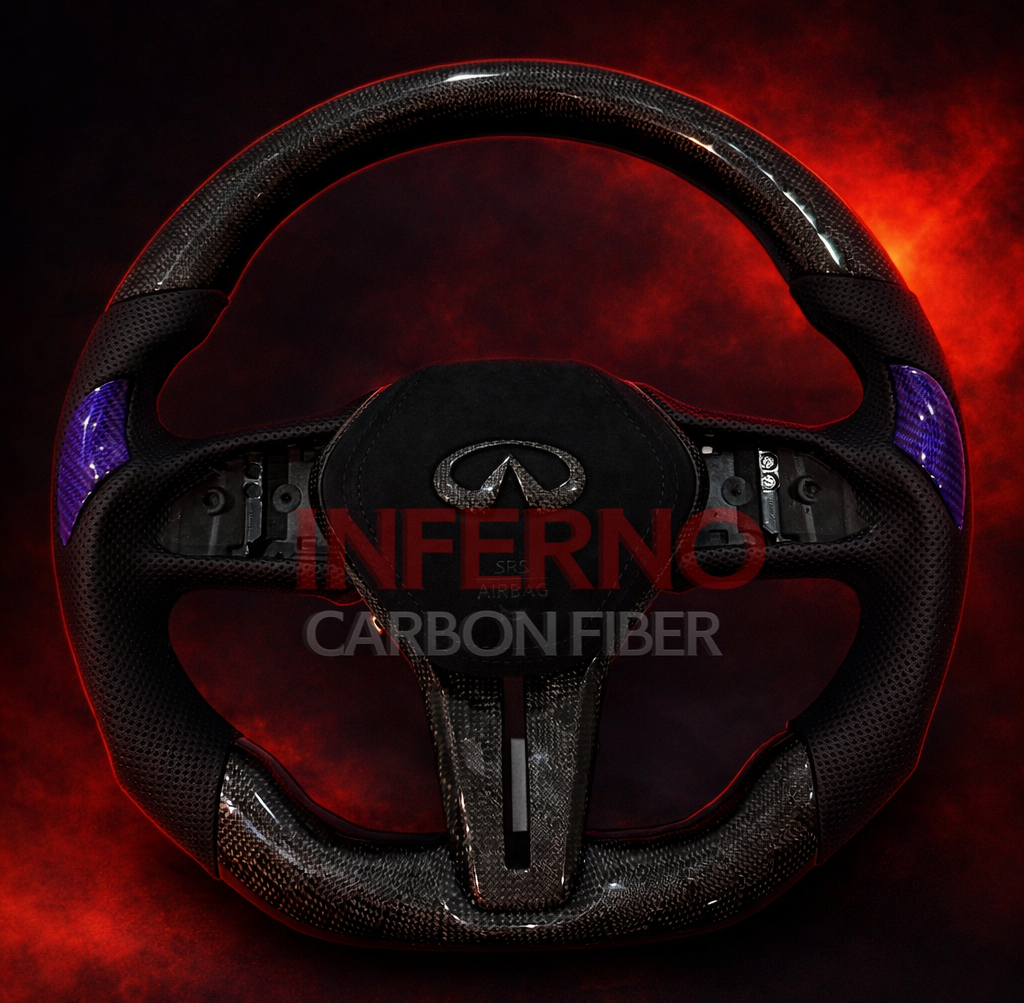 Custom Infiniti Q60/Q50 2018-2023 Carbon Fiber Steering Wheel || Made to Order