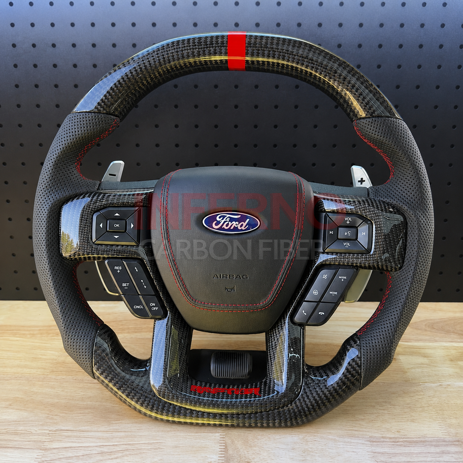 Custom Ford F150 Raptor 2017-2020 Carbon Fiber Steering Wheel