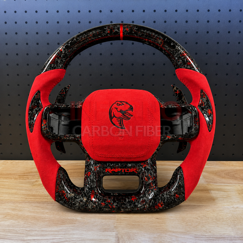 Custom Ford F150 Raptor 2021+ Carbon Fiber Steering Wheel
