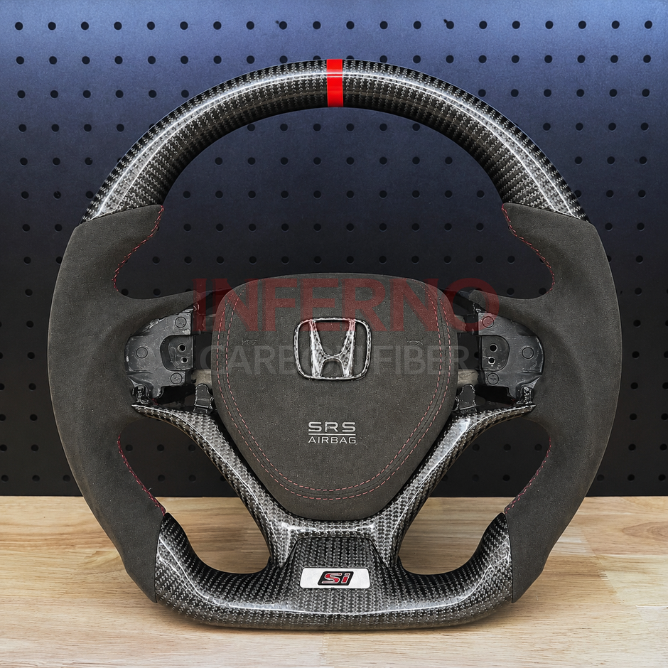 Custom Honda Civic 9th Gen 2012-2015 Carbon Fiber Steering Wheel