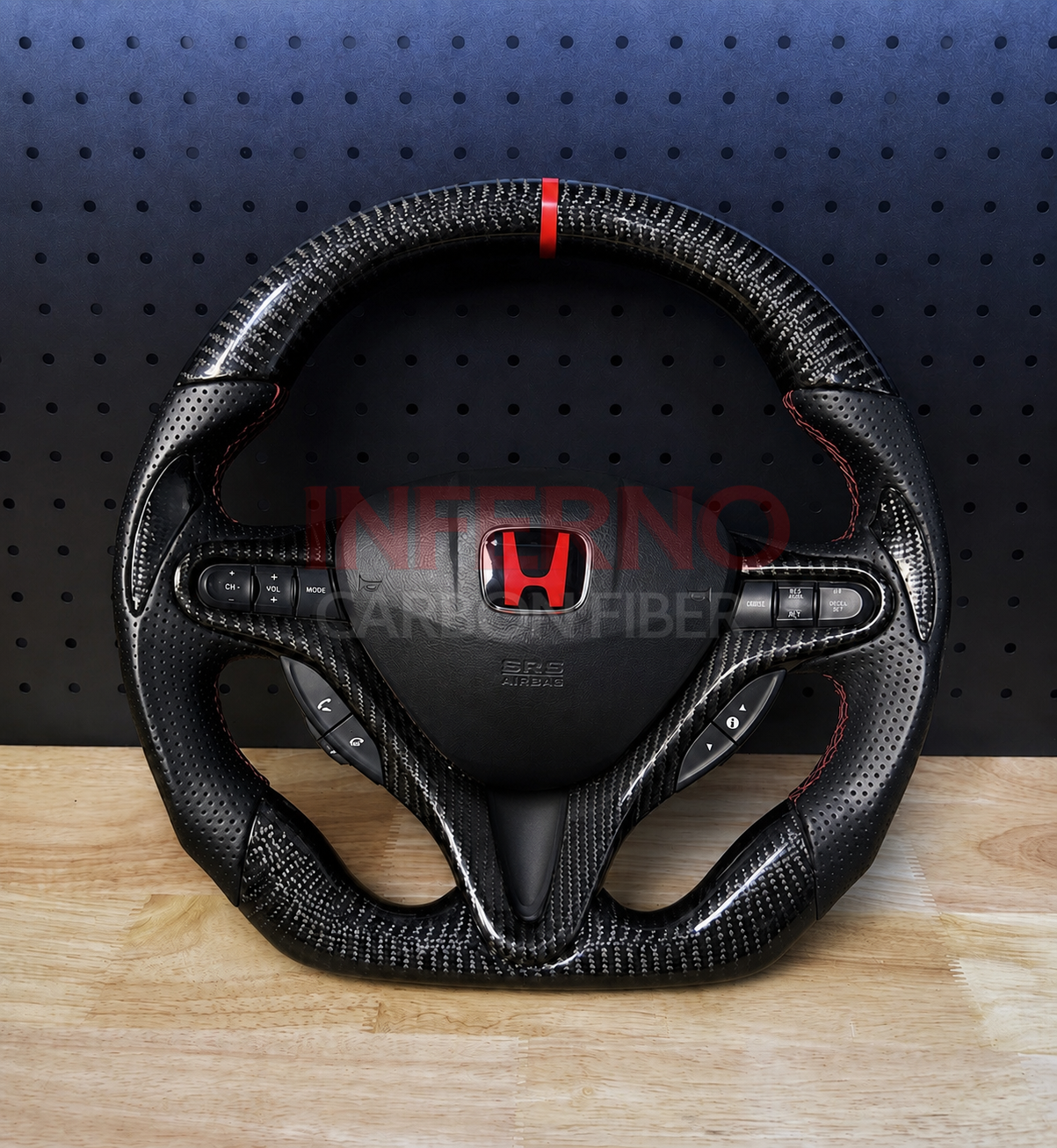 Custom Honda Civic 8th Gen 2006-2011 Carbon Fiber Steering Wheel