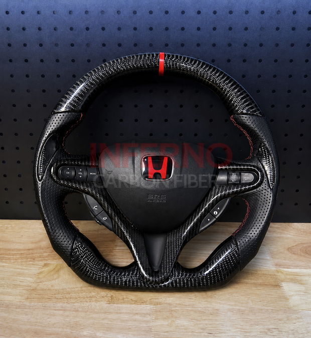 Custom Honda Civic 8th Gen 2006-2011 Carbon Fiber Steering Wheel