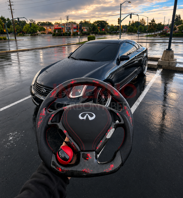 Custom Infiniti G37 Carbon Fiber Steering Wheel || Made to Order