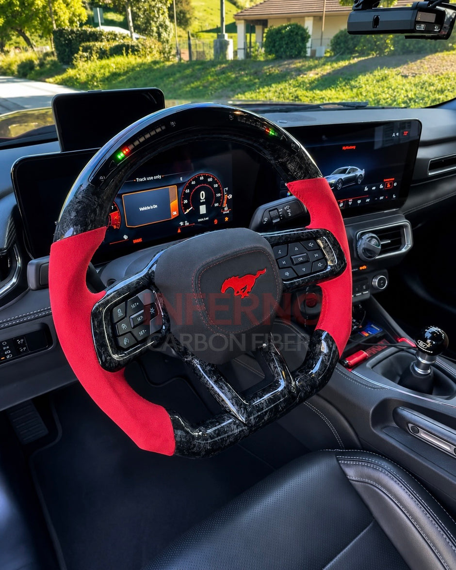 Custom Ford Mustang S650 Carbon Fiber Steering Wheel || Made to Order