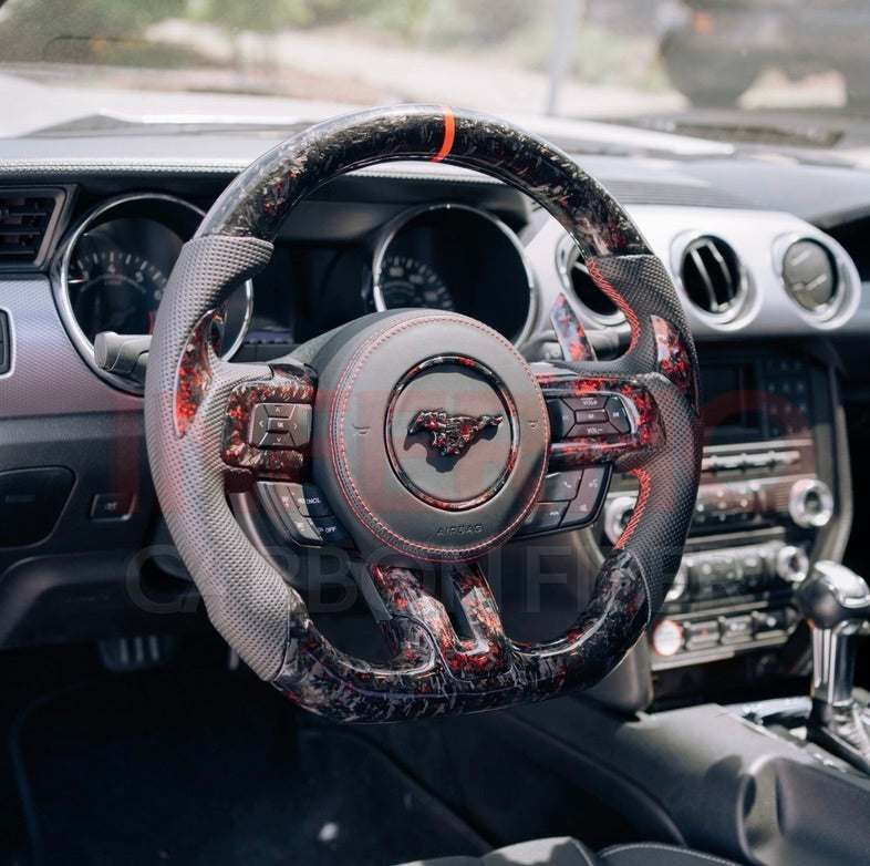Custom Ford Mustang 2015-2023 S550 Carbon Fiber Steering Wheel || Made to Order