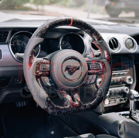 Custom Ford Mustang 2015-2023 S550 Carbon Fiber Steering Wheel || Made to Order