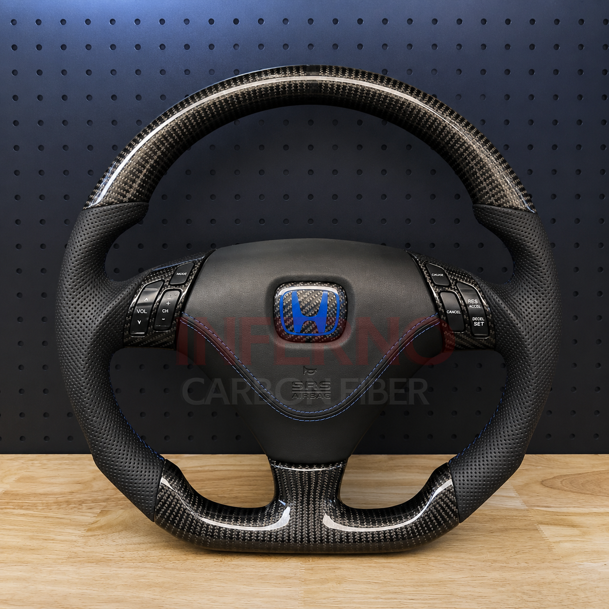 Custom Honda Accord 7th Gen 2003-2007 Carbon Fiber Steering Wheel